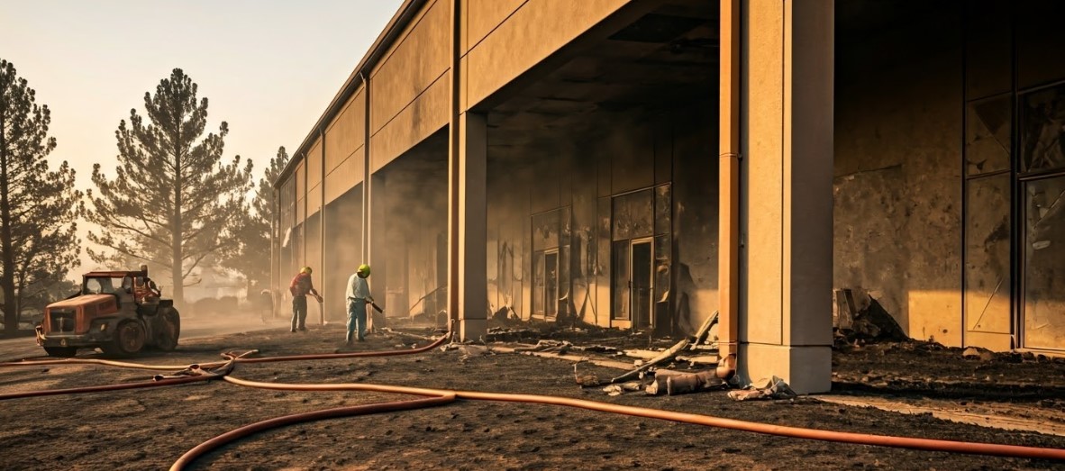 Commercial Property Maintenance: Exterior Care Post Wildfire | Crystal Wave Cleaners